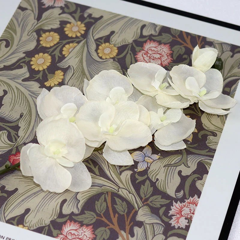 Künstliche Phalaenopsis-Orchidee, 68 cm, 8 Blüten, Seide, realistisch für Hochzeit, Hotel, Wohnkultur, ganzjährige Dekoration