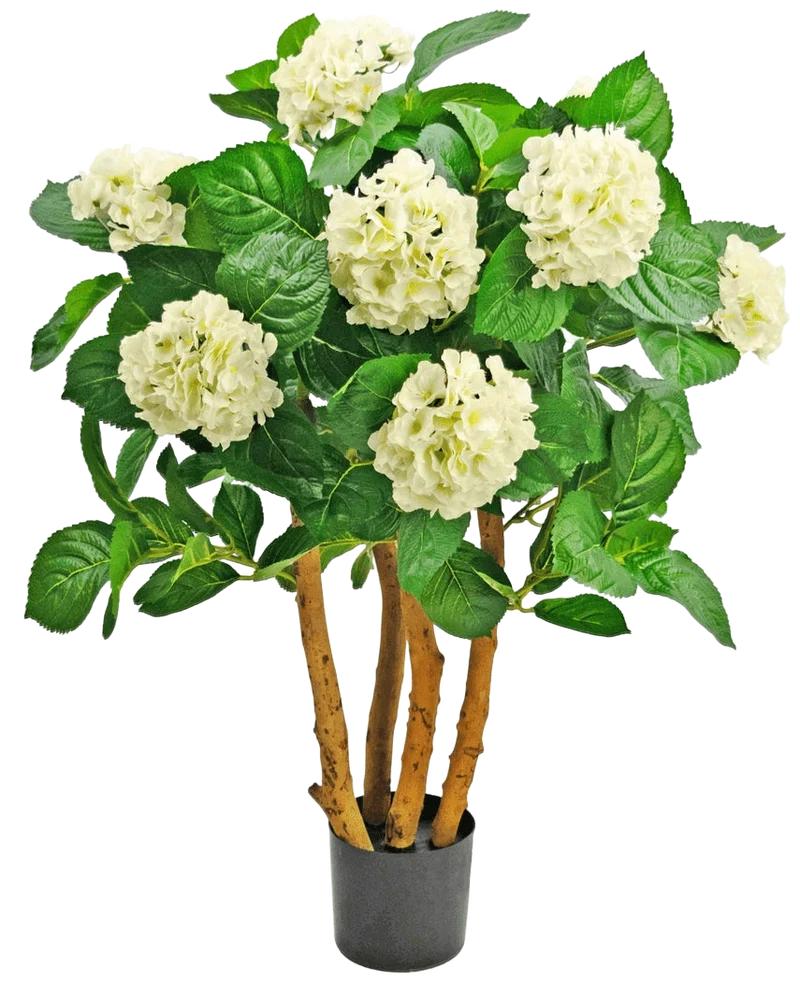 Weiße künstliche Hortensie 85 cm
