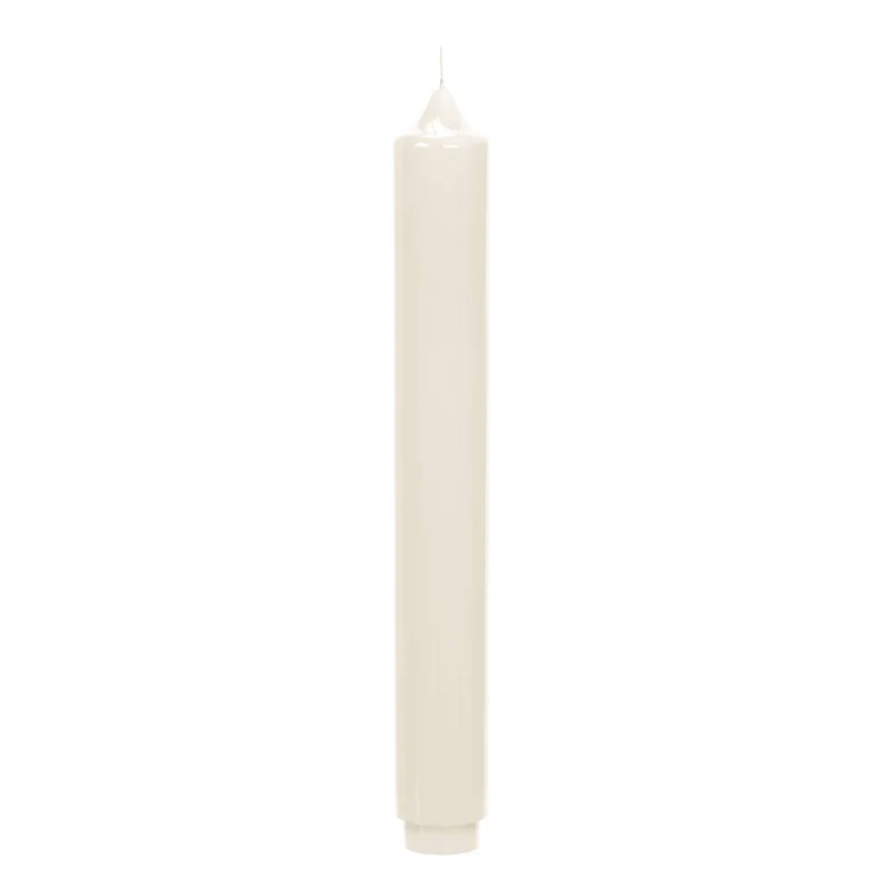 CANDLE gelackte Stabkerze creme