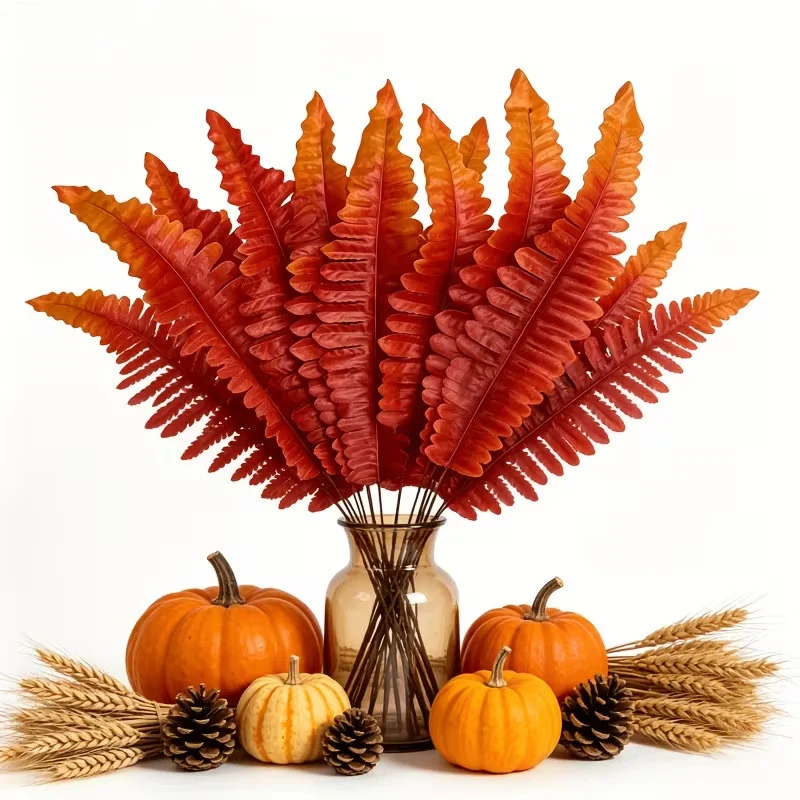 Künstliche Persischer Farnblätter, 44 cm, 20 Stängel, PE/PVC, für Floristik, Hochzeiten, Dekoration, langlebig, allergenfrei