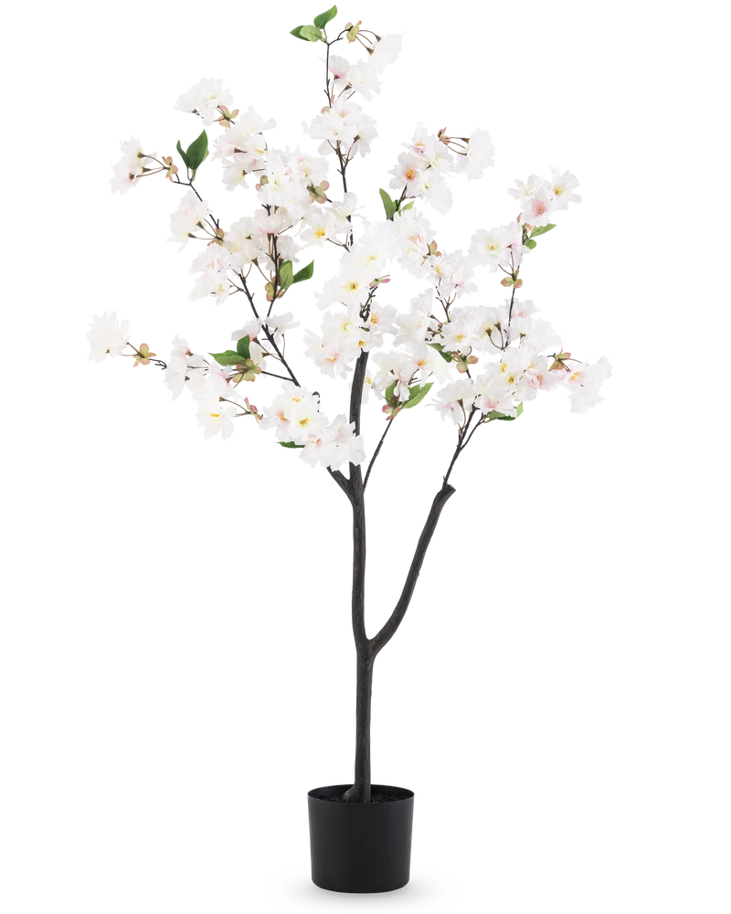 Künstliche Kirschblüte 120 cm weiß