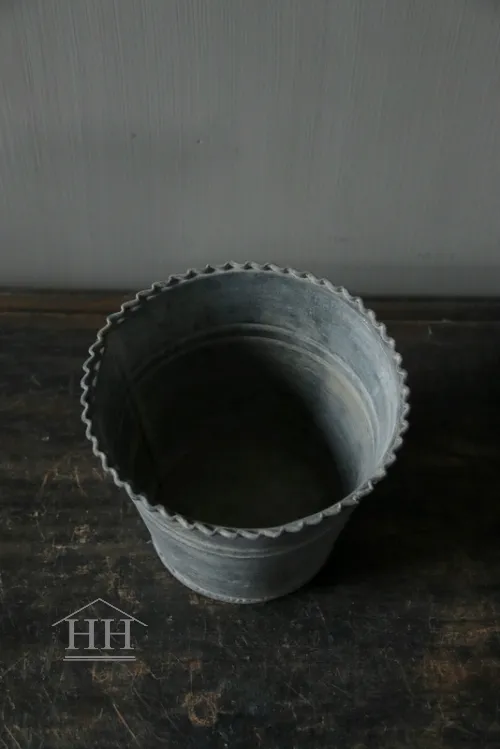 Rond zinken pot ribbel middel