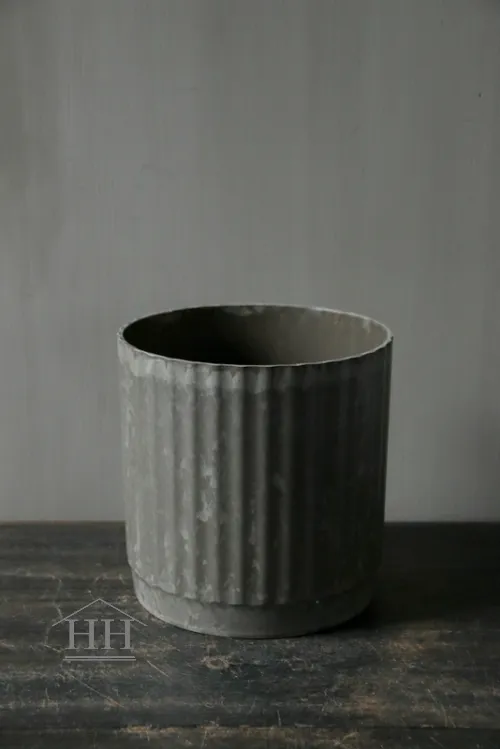 Kunststof pot - vaas grijs