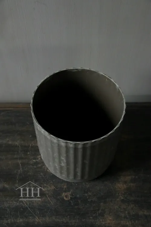 Kunststof pot - vaas grijs