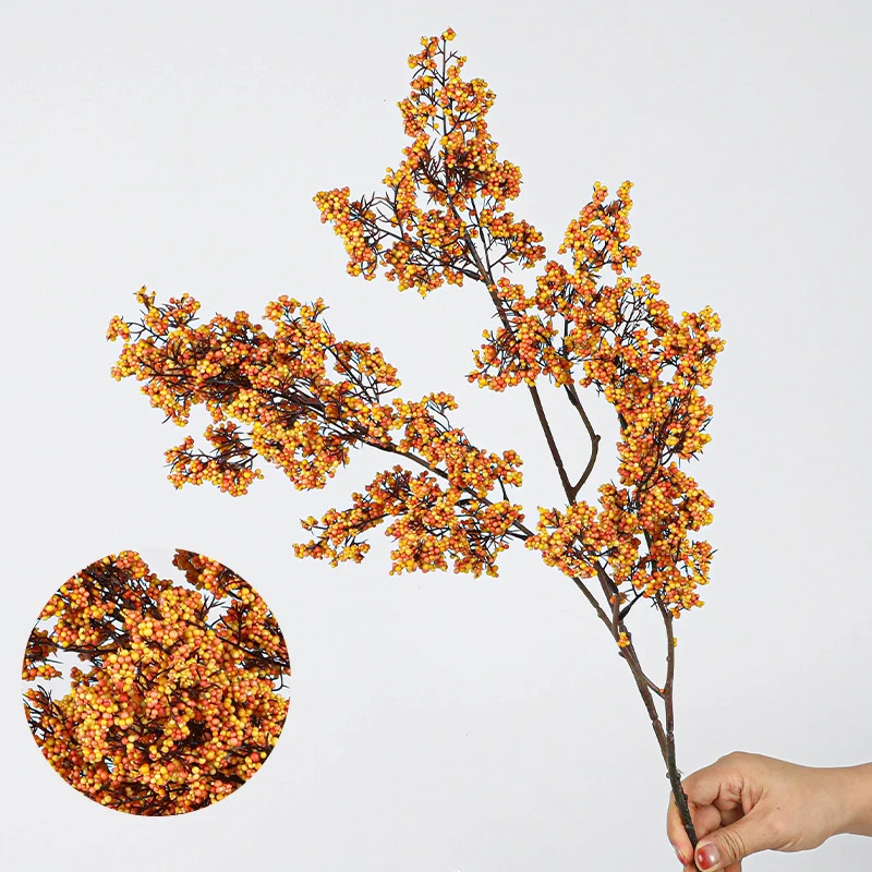 Künstliche Fruchtzweige aus Schaumstoff, 88 cm, Realistische Deko-Früchte, Grünpflanzen für Hochzeit, Dekoration, Büro, Zuhause