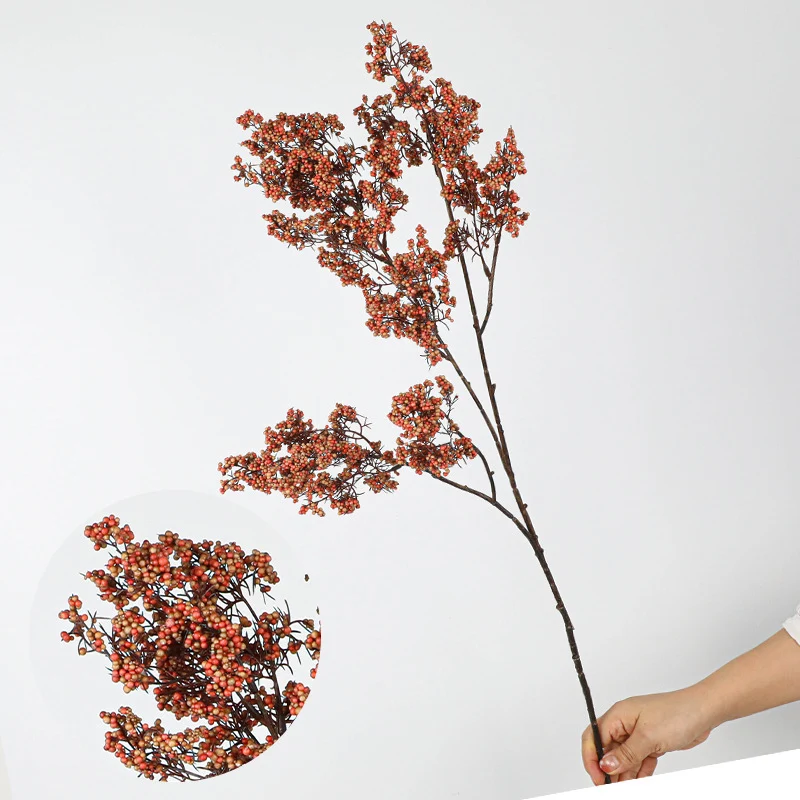Künstliche Fruchtzweige aus Schaumstoff, 88 cm, Realistische Deko-Früchte, Grünpflanzen für Hochzeit, Dekoration, Büro, Zuhause