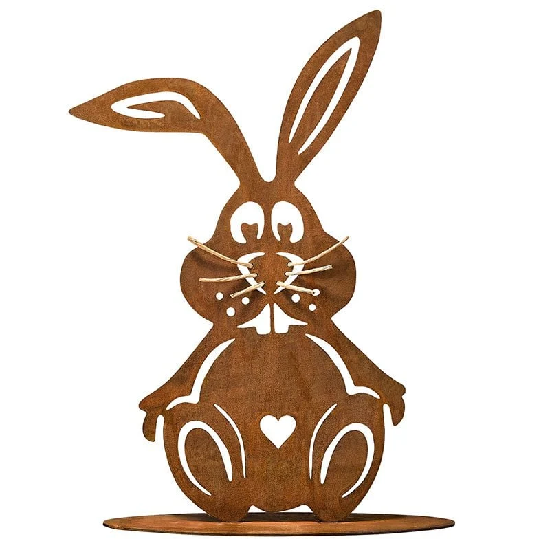 Hase Schnurri – Osterfigur mit Charakter in Edelrost