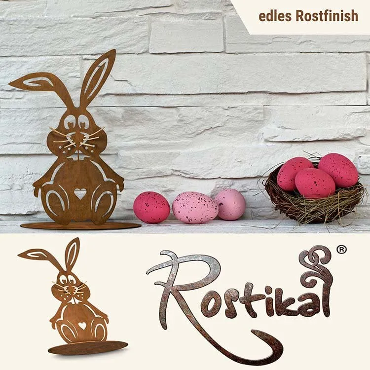 Hase Schnurri – Osterfigur mit Charakter in Edelrost