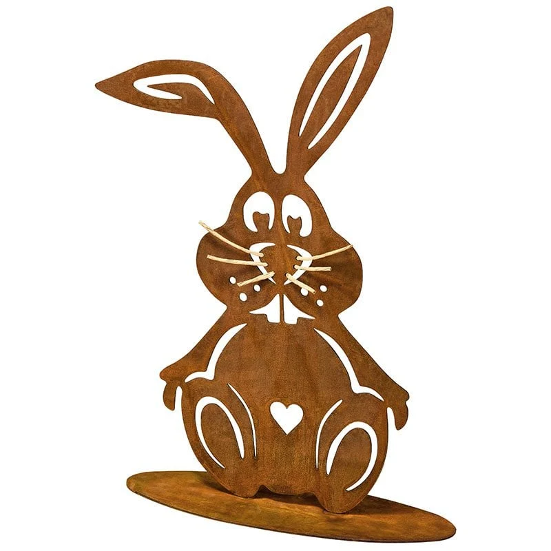 Hase Schnurri – Osterfigur mit Charakter in Edelrost