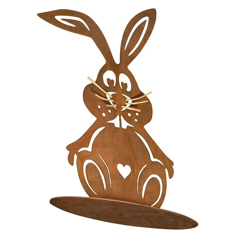Hase Schnurri – Osterfigur mit Charakter in Edelrost