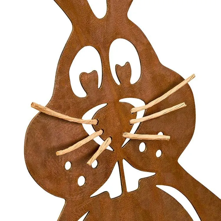 Hase Schnurri – Osterfigur mit Charakter in Edelrost