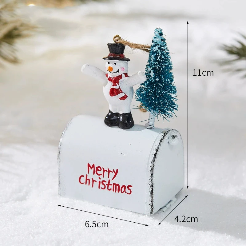 Weihnachtsbaum-Deko Eisenkunst, 20 cm, Realistische Rentier- und Weihnachtsmann-Hänger, Festliche Dekoration für Zuhause, Hochzeit, Geschäft