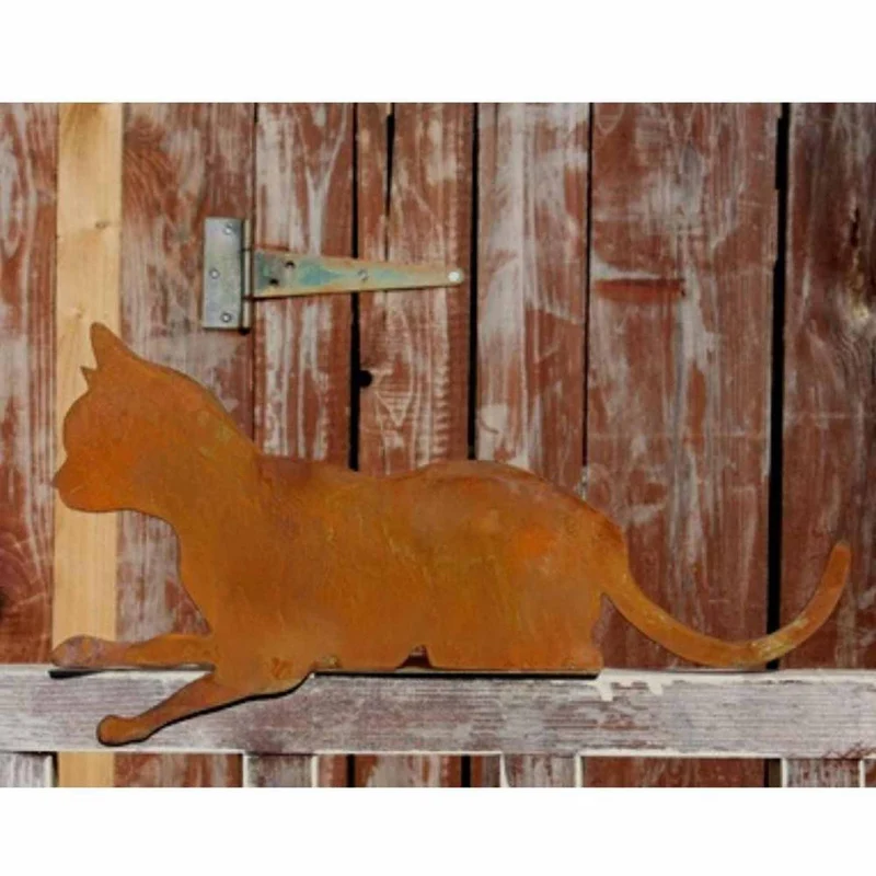 Metalldeko Figur Katze "Felix" | Gartendeko in Edelrost