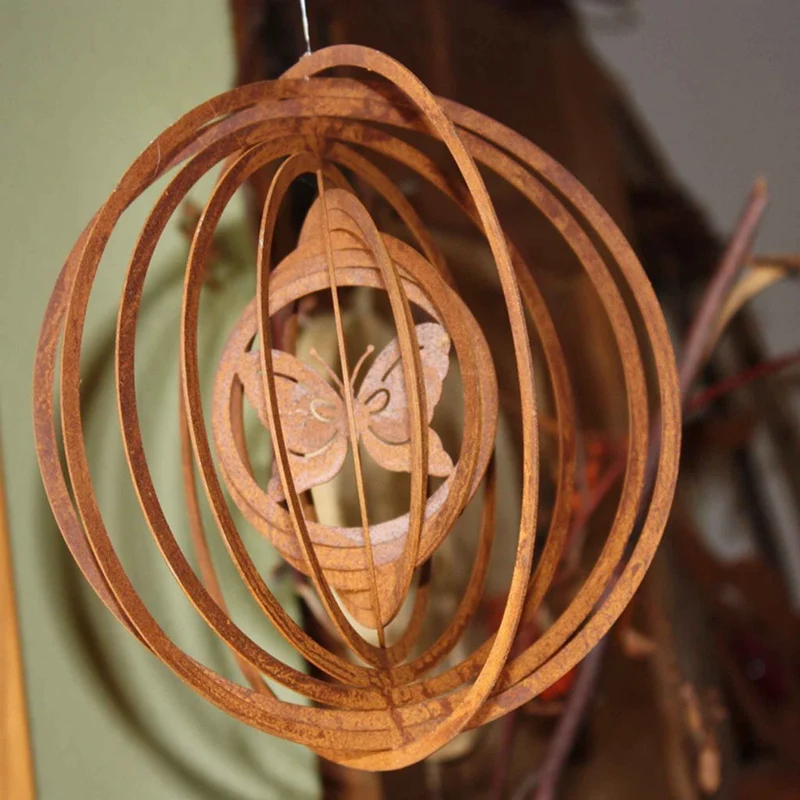 Das Schmetterlings-Windspiel – Edelrost-Hängedeko für Garten und Haus