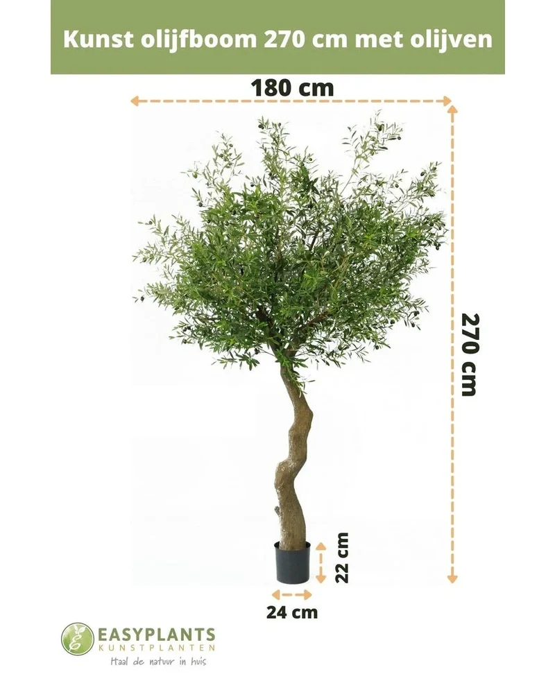 Künstlicher Olivenbaum 270 cm mit Oliven