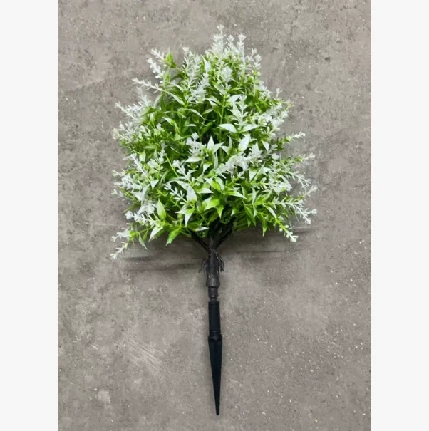 Künstlicher Boston Farn 43 cm, Täuschend echte Farnpflanze mit Erdspieß, 21 cm breit, für Zuhause, Gastronomie, Events & Grabschmuck