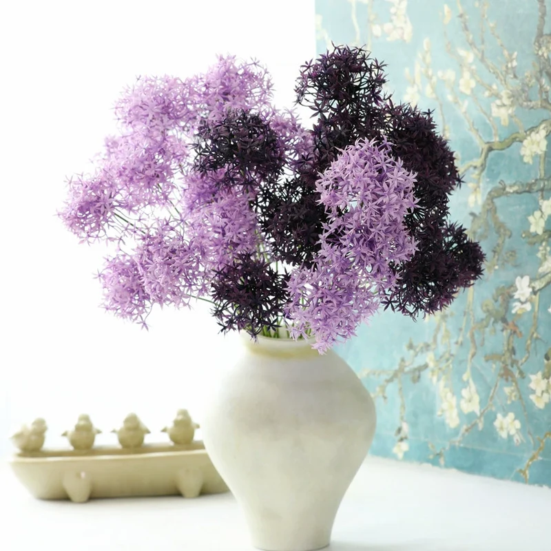 Künstliche Hortensie,62 cm, Kunststoff, realistisch, für Hochzeit, Dekoration, Innen & Außen, lila