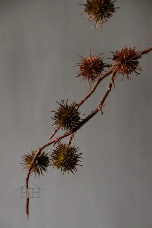 Kunsttak ricinus bruin groen 75cm