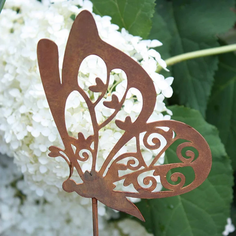 Edelrost Gartendeko Blumenstecker Schmetterling "Anita" | Vintage Deko Frühling |