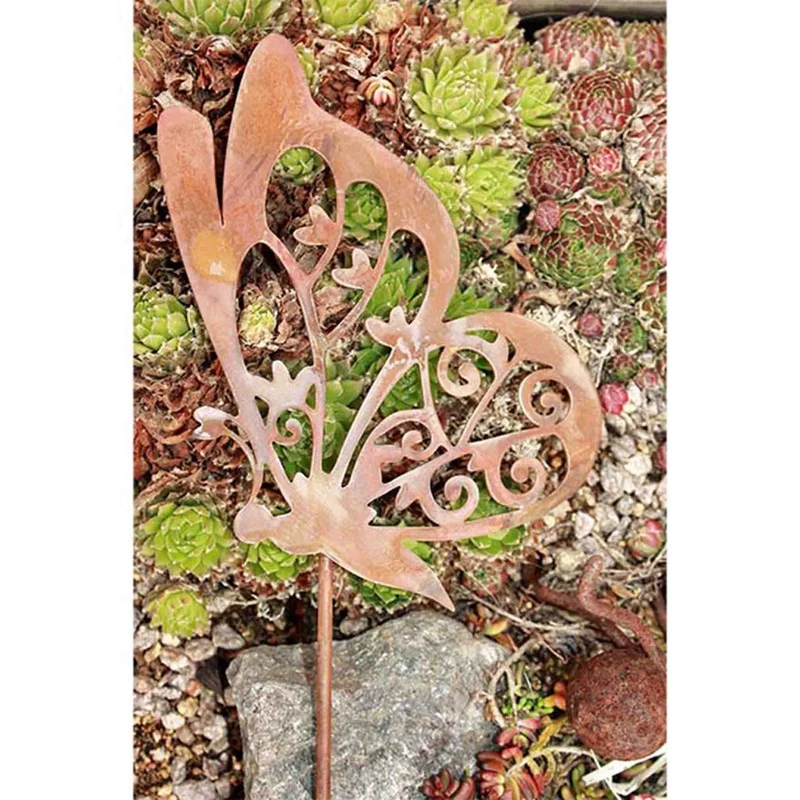 Edelrost Gartendeko Blumenstecker Schmetterling "Anita" | Vintage Deko Frühling |