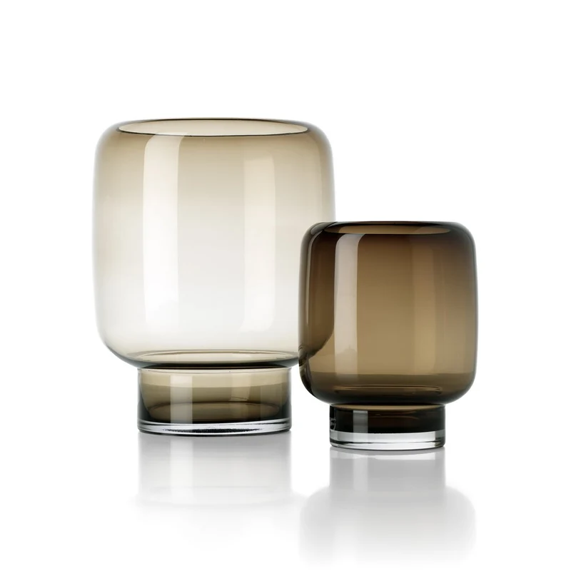 Die Smoky Cube Vase – Braun – S