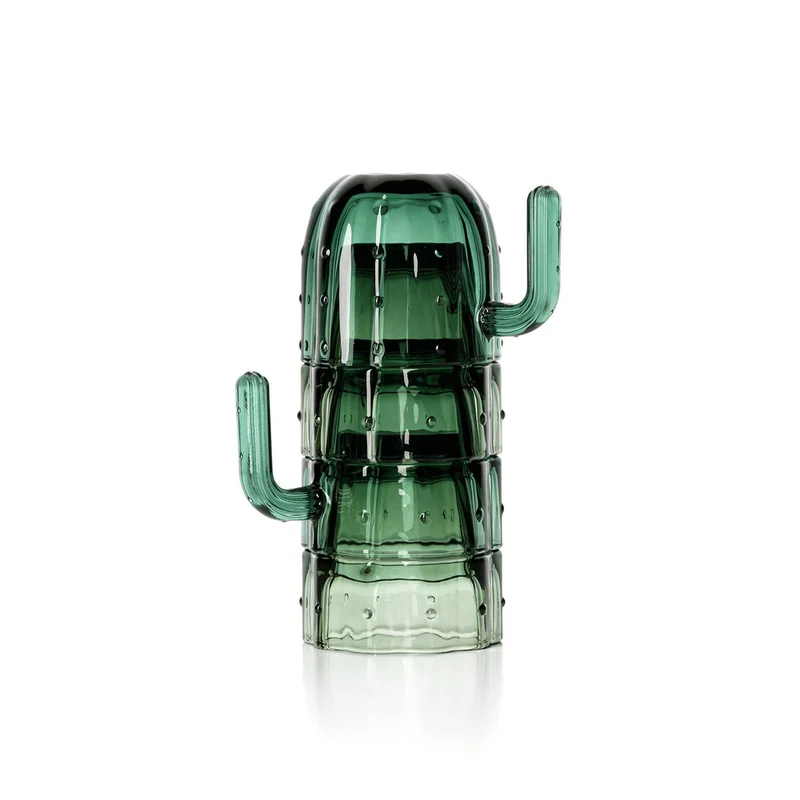 Die Stack-a-Cactus-Gläser – Grün – 4er-Set
