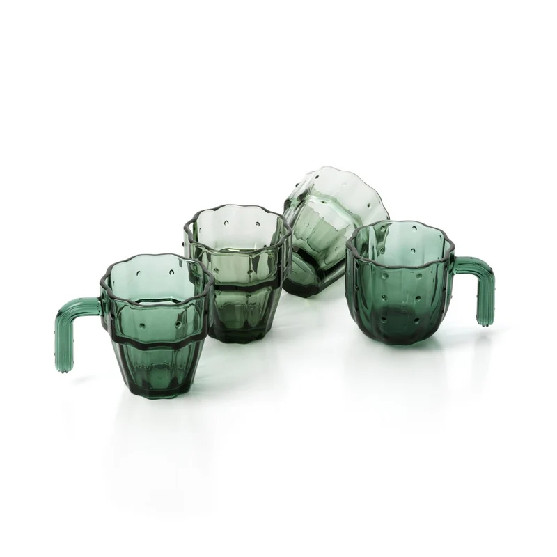 Die Stack-a-Cactus-Gläser – Grün – 4er-Set