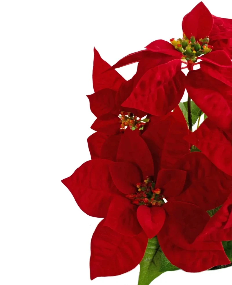 Künstliche Pflanze Weihnachtsstern 44 cm rot