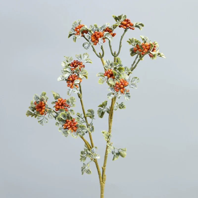Künstliche Herbstbeeren mit Lace-Effekt, 60 cm, Real-Touch, für Hochzeiten, Home-Dekoration, Floristik, Hotel-Deko, 3 Farben