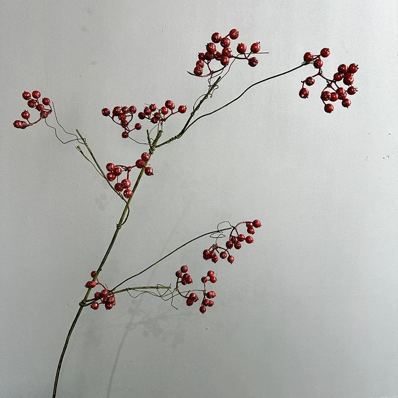 Künstliche Winterbeeren-Zweigdekoration, 110 cm, Real-Touch, für Hochzeiten, Floristik, Wohnaccessoires, Hotel-Dekoration