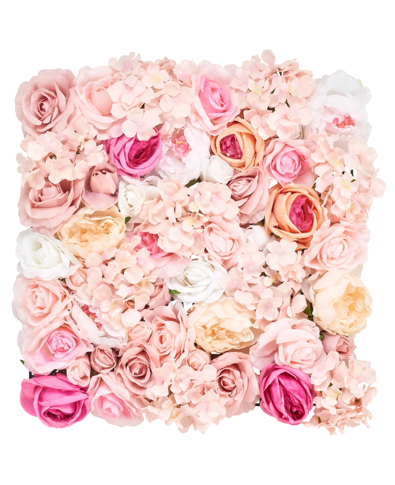 Künstliche Heckenblumen 50x50 cm hellrosa