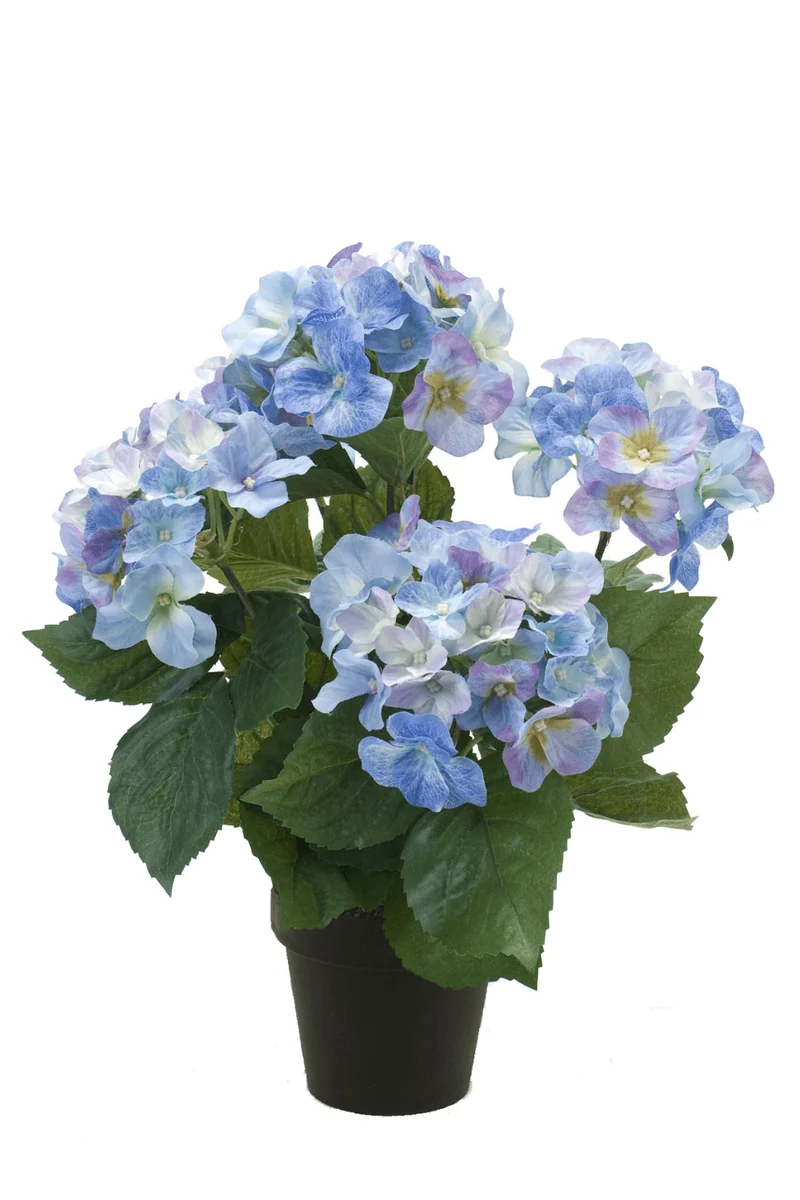 Hortensie Kunstpflanze Blau 40cm