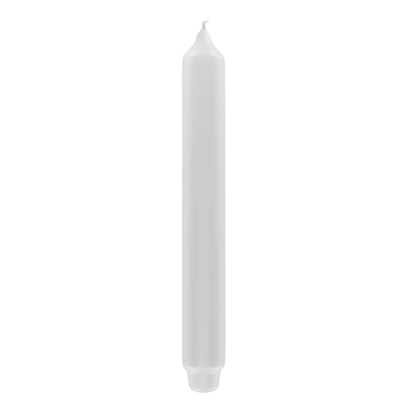 CANDLE metallic Stabkerze weiß