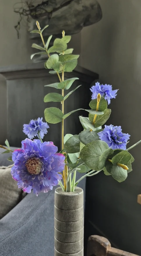 Scabiosa kunstbloem lila - 58 cm