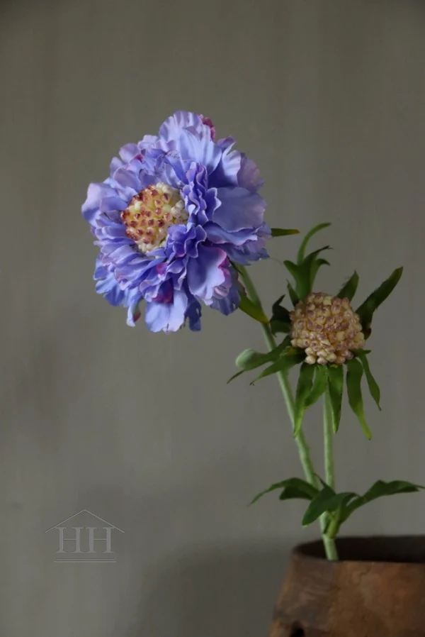 Scabiosa kunstbloem lila - 58 cm