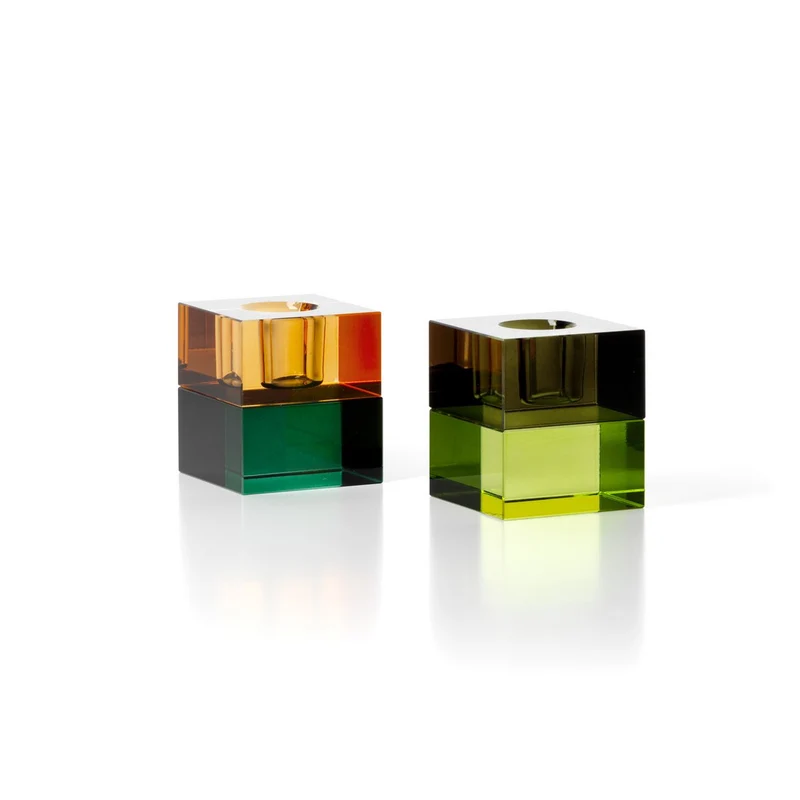 Der Gem Blocks Kerzenhalter – Grüner Bernstein