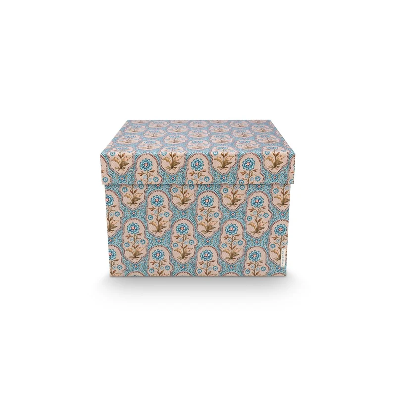Aufbewahrungsboxen Blooming Tales – Set mit 2 Boxen in Blau-Khaki
