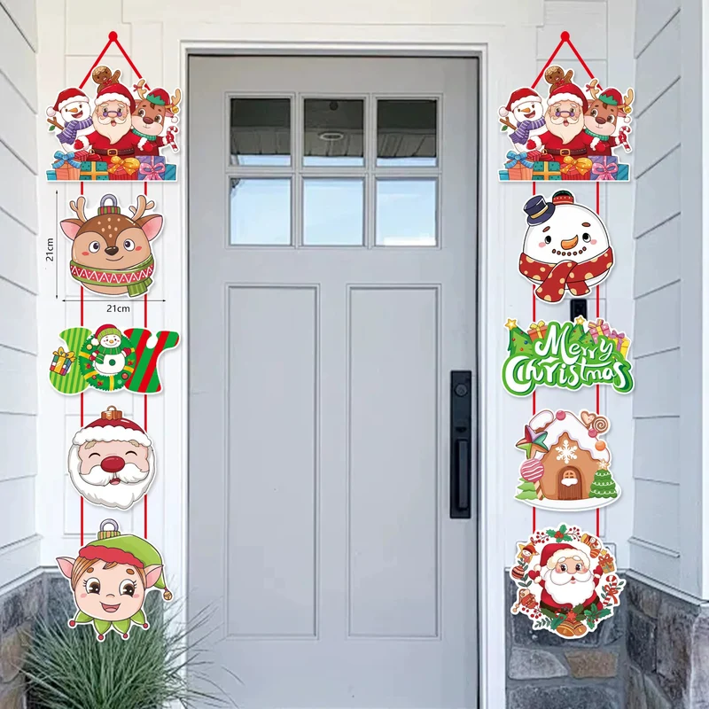 Weihnachtsdekoration Türhänger, Kunststoff Schneemann & Weihnachtsmann, 25-43 cm, für Haus, Hochzeit, Geschäft, realistische Optik