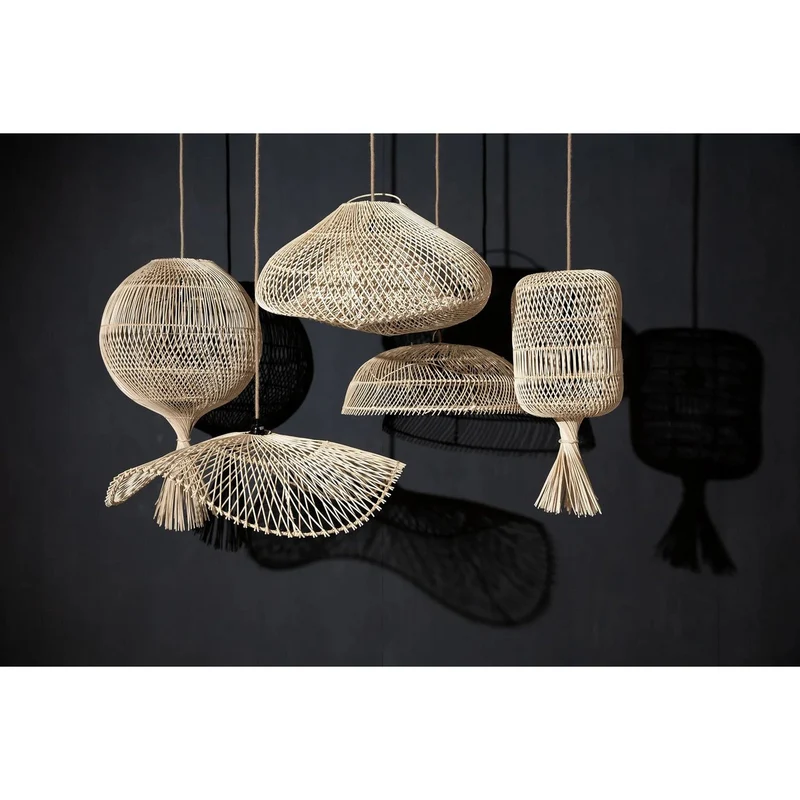 Wonton Lampenschirm - als Steh- oder Pendelleuchte, Natur