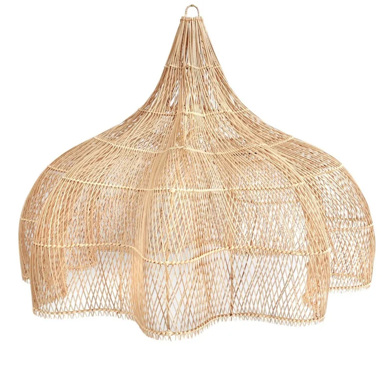Rattan-Pendelschirm XXL in Natur