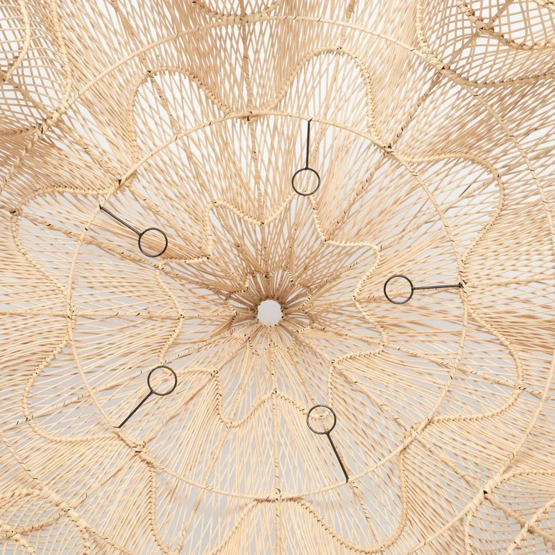 Rattan-Pendelschirm XXL in Natur
