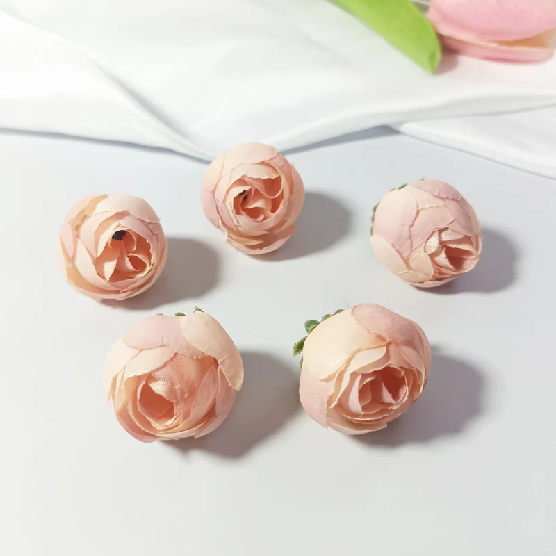 Künstliche Rosenknospen 3 cm, realistisch, ideal für DIY Hochzeitsfloristik, Geschenke, Dekoration, 5 Stück