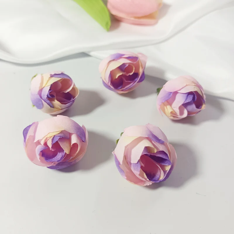 Künstliche Rosenknospen 3 cm, realistisch, ideal für DIY Hochzeitsfloristik, Geschenke, Dekoration, 5 Stück