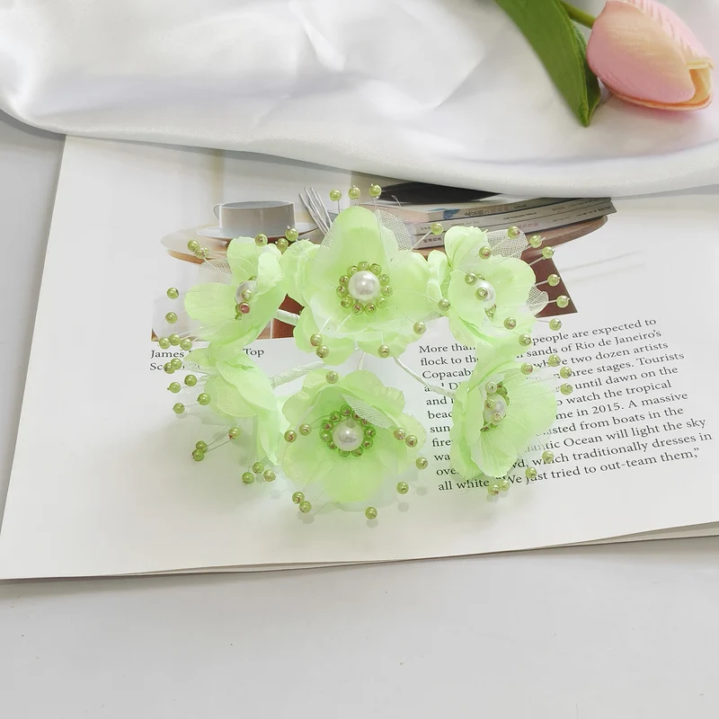 Faux-Blumenperlen-Haaraccessoire, 12 cm, handgefertigt, perfekt für Hochzeiten, DIY-Projekte, Braut- und Veranstaltungsdekoration