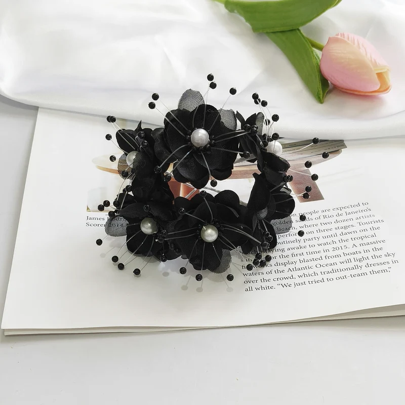 Faux-Blumenperlen-Haaraccessoire, 12 cm, handgefertigt, perfekt für Hochzeiten, DIY-Projekte, Braut- und Veranstaltungsdekoration