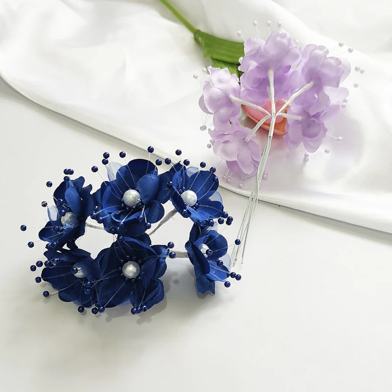 Faux-Blumenperlen-Haaraccessoire, 12 cm, handgefertigt, perfekt für Hochzeiten, DIY-Projekte, Braut- und Veranstaltungsdekoration