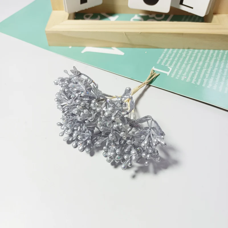 Künstlicher Beerenstrauß 10 cm, Täuschend Echte Mini-Beeren-Zweige für DIY Bastelprojekte, Hochzeit, Gestecke & Haarschmuck