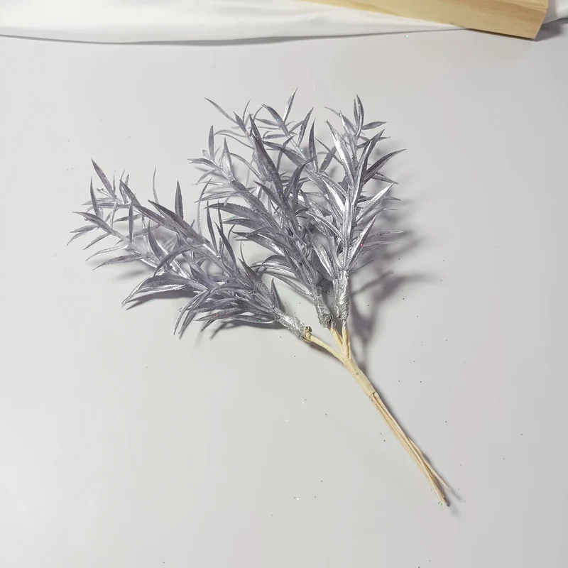 Sternengras Kunstzweig 20 cm, Täuschend echter Deko-Zweig für Gestecke & Vasen, Ideal für DIY, Hochzeit & Tischdeko, Kleine Kunstpflanze