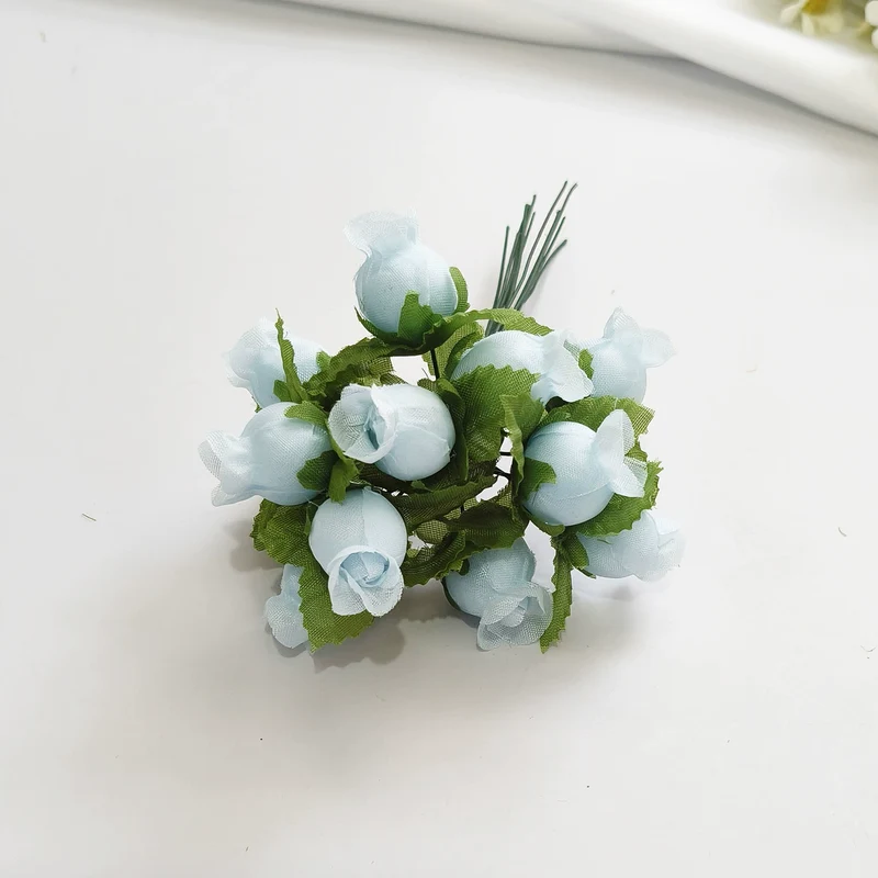 Mini Granatapfelblüten im 12er-Bund, Kunstblumen Strauss mit 2 cm Blüten, Detailgetreu & Langlebig für DIY-Projekte, Hochzeit & Gestecke