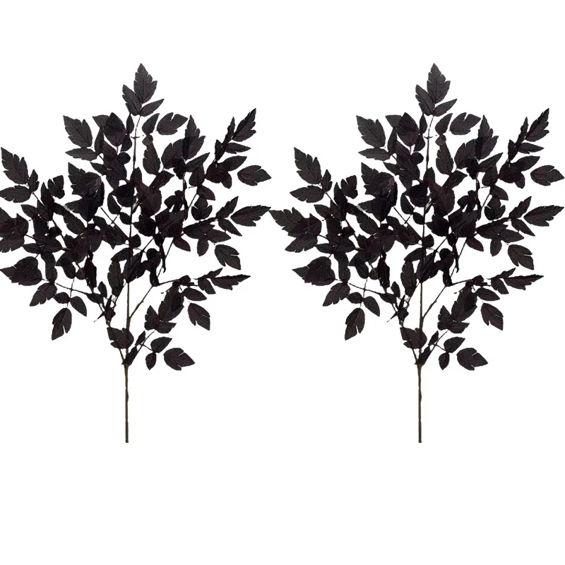 Künstliche Ahornblätter, 64 cm, realistische Herbstfarben, Dekoration für Halloween, Erntedankfest, Hochzeiten, Cafés, Einzelhandel